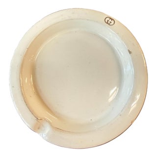 Vintage Gucci White Ceramic Ashtray With Interlocking Gg Logo For Sale