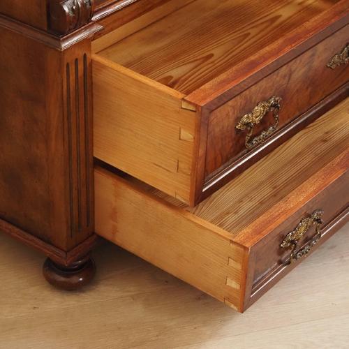 Antique Walnut Mirrored Cabinet, 1880 For Sale - Image 10 of 18