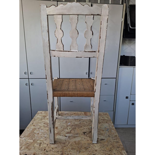 Vintage Wood Chairs with Rope Seats, 1960s, Set of 6 For Sale - Image 15 of 18