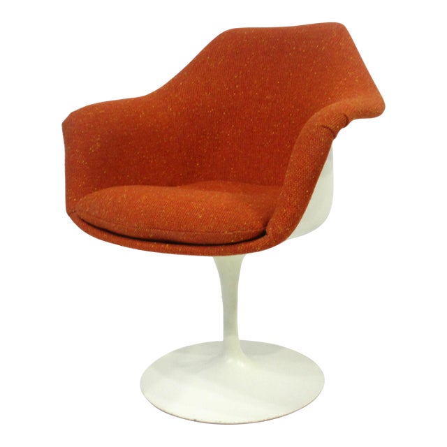Eero Saarinen Upholstered Tulip Arm Chair For Sale