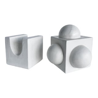 Mid 20th Century Kaiser Suidan Ceramic Table Top 2-Piece Abstract Sculpture, Signed and Numbered For Sale