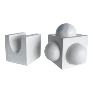 Mid 20th Century Kaiser Suidan Ceramic Table Top 2-Piece Abstract Sculpture, Signed and Numbered