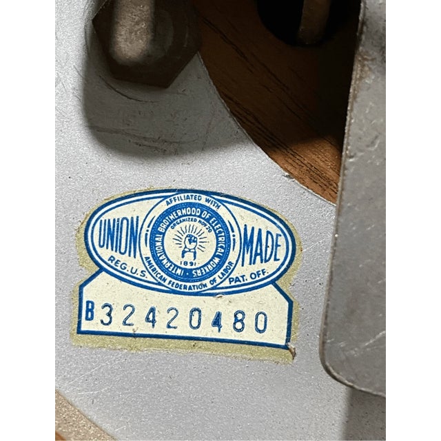 Mid 20th Century Art Deco Modern Double Wall Sconce Metal and Brass Union Made For Sale In Pittsburgh - Image 6 of 6