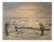 Karl Mons, Schwalm, Winter Landscape with Pollarded Willows, Snow, Ice and Evening Sun, Oil Painting on Canvas For Sale