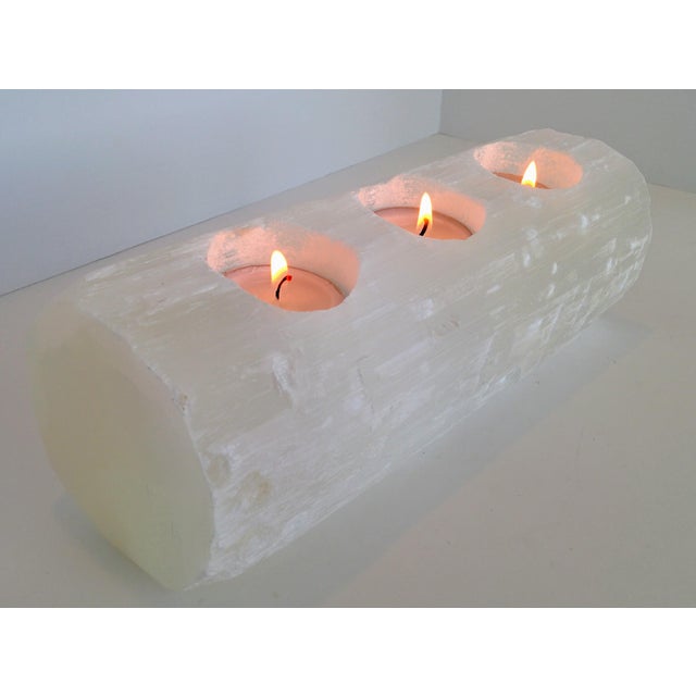 Selenite Branch Tealight Candle Holder Chairish