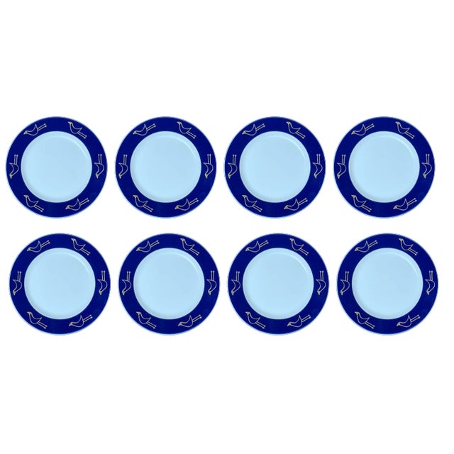 German Postmodern Flying Objects Series Plates by David Palterer and Sieger Design for Arzberg, 1990s, Set of 8 For Sale