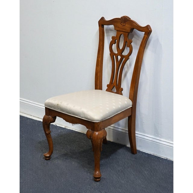 Broyhill Broyhill Furniture Solid Cherry Traditional Georgian Style Dining Side Chair 7940-87/86 For Sale - Image 4 of 10