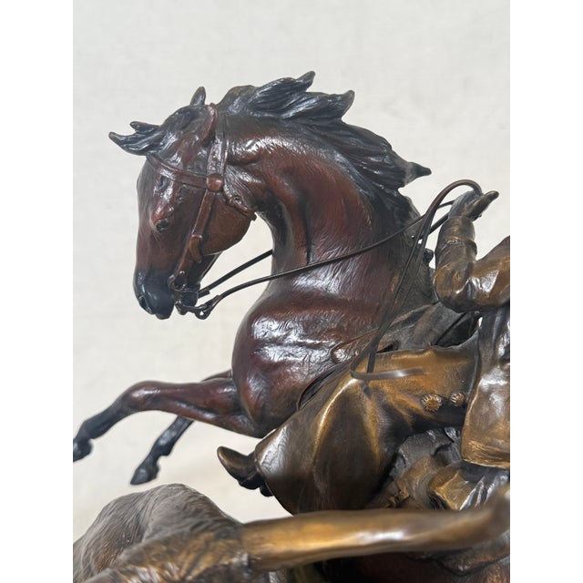 2000 - 2009 Chris Navarro “Range Rights” Bronze Sculpture – Limited Ed. 7/50 – Large Western Cowboy For Sale - Image 5 of 11