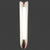 Original mid-century wall light sconce. It consists of a long, narrow, white-lacquered asymmetrical reflector that is...