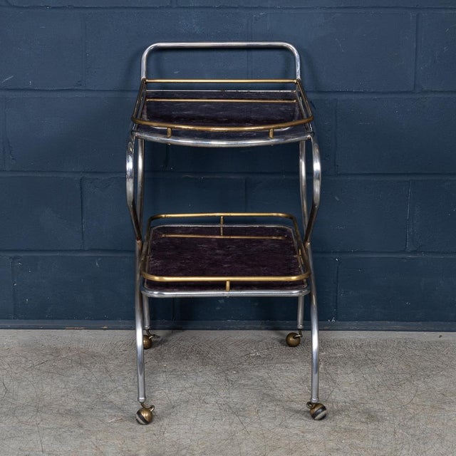 Vintage Italian Steel and Glass Drinks Trolley with Marble Effect, 1980 For Sale - Image 14 of 18