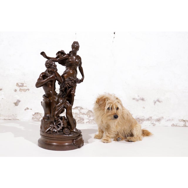 Adrien-Etienne Gaudez, Fortune Rewards Work, 1885, Bronze For Sale - Image 4 of 18