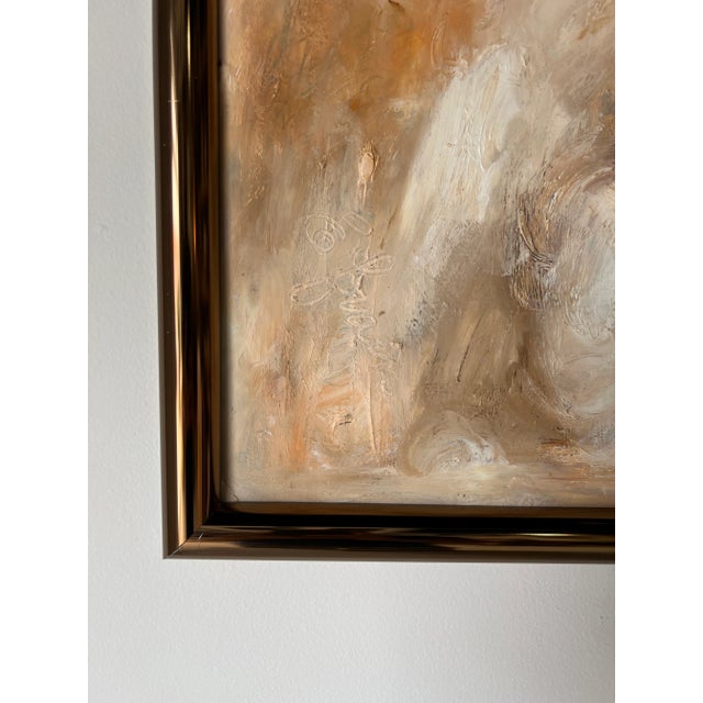 Mid- Century Expressionist Abstract Painting, Signed For Sale - Image 4 of 13