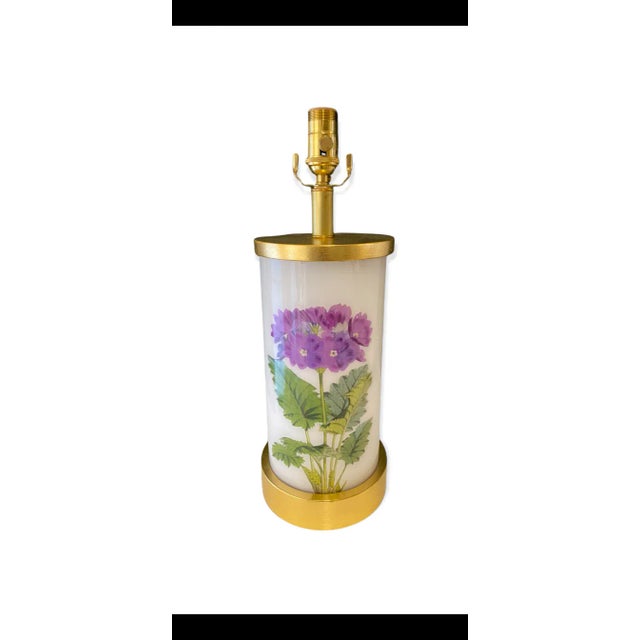 Heavenly Purple Primula Lamp by Liz Marsh For Sale In Houston - Image 6 of 6