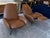 Animal Skin Hlynur Atlason for Design Within Reach Vala Sienna Leather Swivel Recliners, Pair For Sale - Image 7 of 12