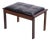 Vintage Ottoman in Wenge Wood with Black Leather Cushion, 1960 For Sale