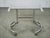 Vintage Italian Space Age Chrome and Smoked Glass Rolling Side Table, 1970s For Sale - Image 3 of 13