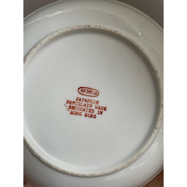 Ceramic 1970s Chinoiserie Hand Painted Porcelain Yellow Decorative Bowl With Figural Scene For Sale - Image 7 of 8