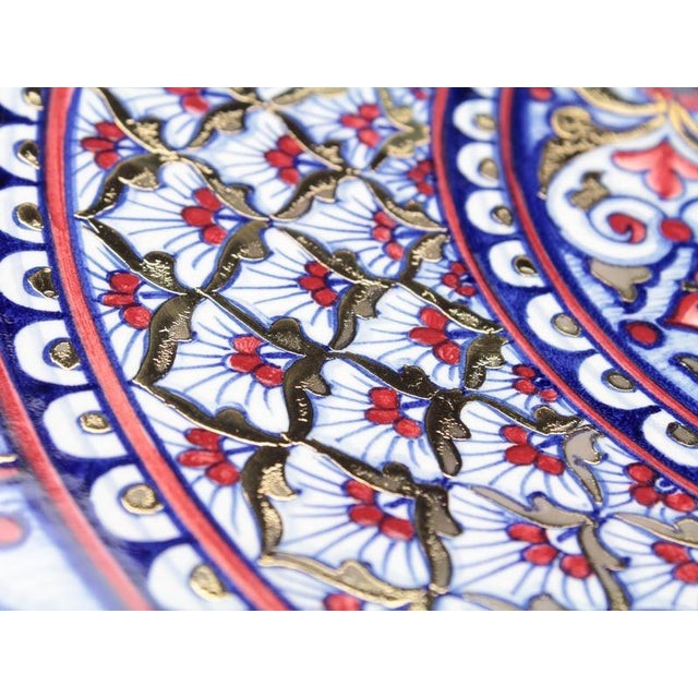 Contemporary Deruta Gold Luster Moorish Gold Plate by Deblona For Sale - Image 3 of 13