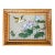 1970’s Asian Style Bird in Flight Over Flowers Painting on Bamboo For Sale