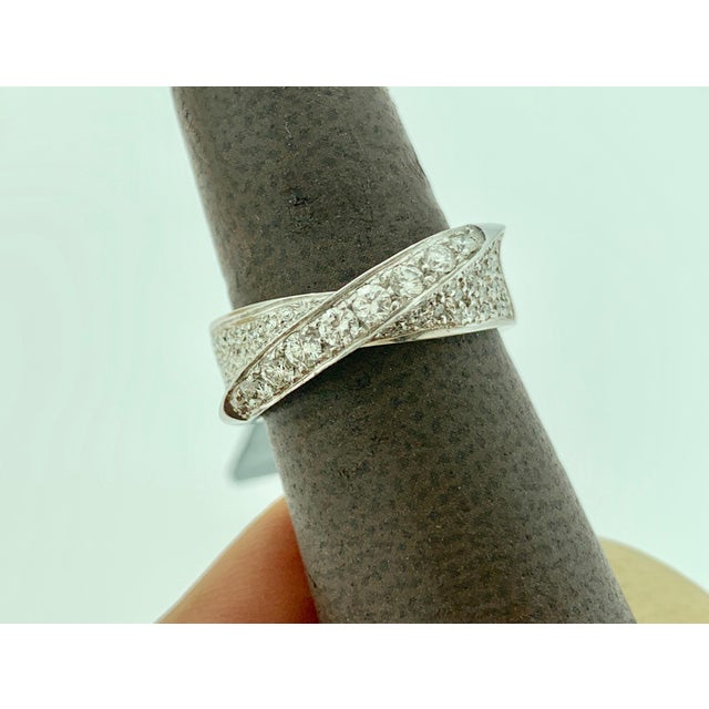 0.75 Carat Diamond Engagement Band 18 Karat Gold Ring by Designer Salvini Diamond VS quality and G color This is a...