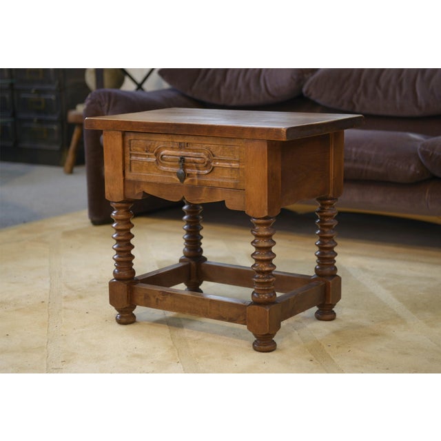 Brutalist Bedside Table by Charles Dudouyt, 1950s For Sale - Image 12 of 12