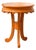 Vintage 1970s Scalloped Round Side Table in Peach For Sale