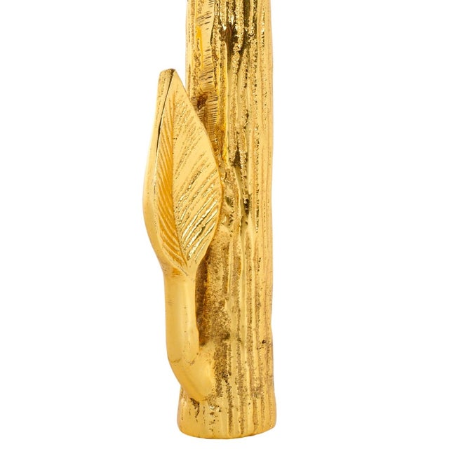 Early 21st Century Florance Floral Accent Table in Gold For Sale - Image 5 of 8