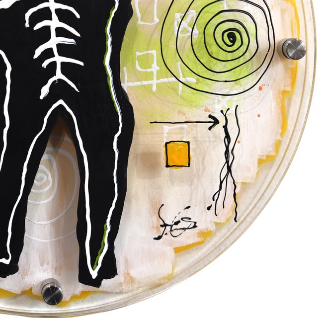 2020s EchoLayer: Solar Nomad - Figurative Expressionist Abstract Layered Original Artwork by Soren Grau For Sale - Image 5 of 9