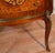 Wood 1930s Pair French Louis XV Walnut Satinwood Inlay & Marble Top Nightstands / Small Commodes For Sale - Image 7 of 18