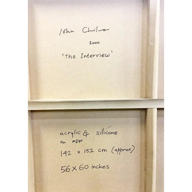 Contemporary Acrylic Satire Painting 'The Interview' by John Chilver, Signed 2000 For Sale In Detroit - Image 6 of 6