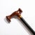Mid-Century Modern Walking Stick W/ Faux Burled Wood Handle and Black Enameled Body For Sale - Image 3 of 8