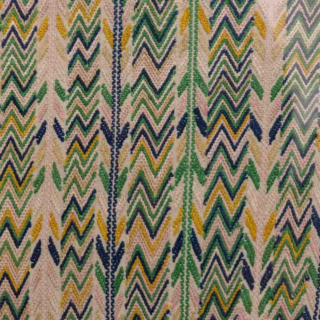 Green Vintage 1960s Guatemalan Woven Tapestry, Framed For Sale - Image 8 of 10