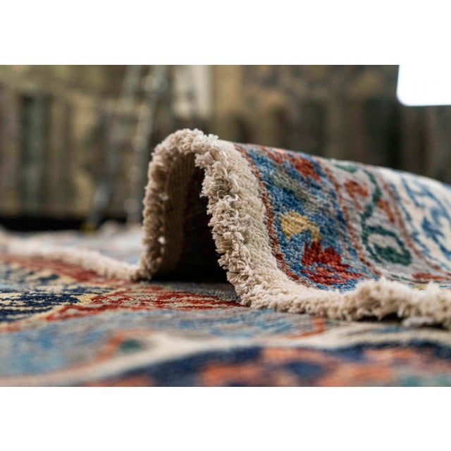 Ivory Oriental Hand Knotted Round Rug 10' x 10' #21388 For Sale - Image 8 of 8