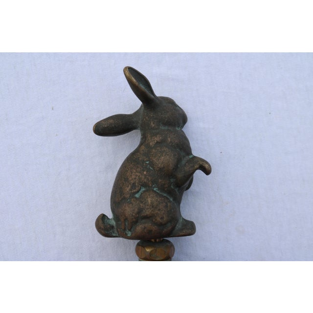 Bronze Vintage Natural Patinated Bronze and Brass Rabbit Garden Water Spigot For Sale - Image 8 of 8