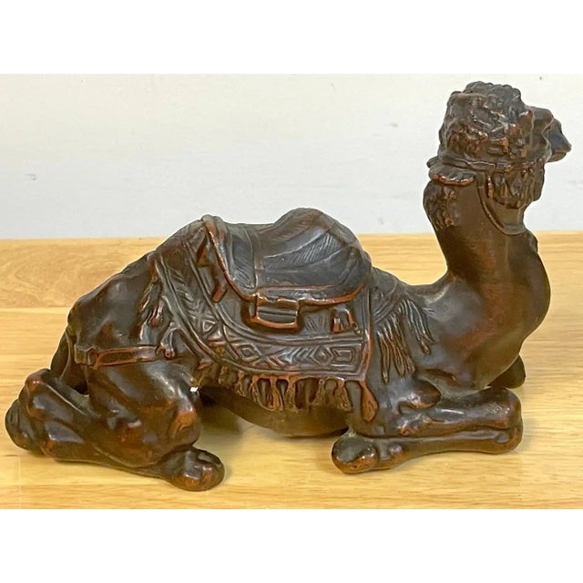 Islamic 1920s Bronze Clad Sculpture of a Seated Moorish Camel For Sale - Image 3 of 11