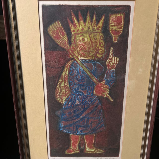 For your consideration is an exceptional, investment-grade original print titled "Reina de Escoba" (Broom Queen) by the...