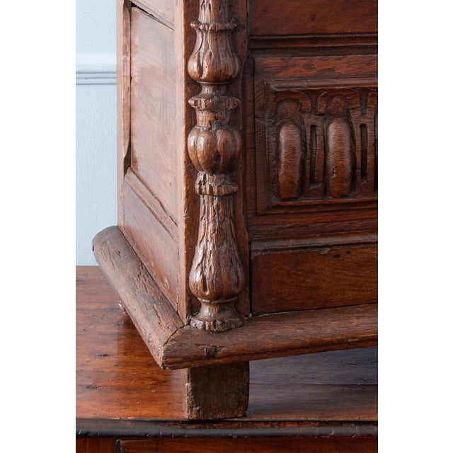 French Renaissance Chest in Carved Oak, 1600s For Sale - Image 9 of 14