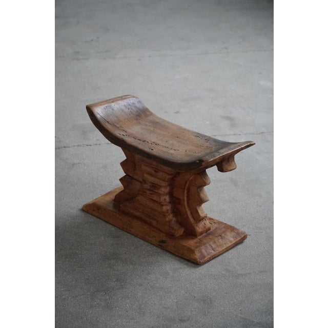 West African Hand Carved Hardwood Ashanti Stool, 1960s For Sale - Image 11 of 14