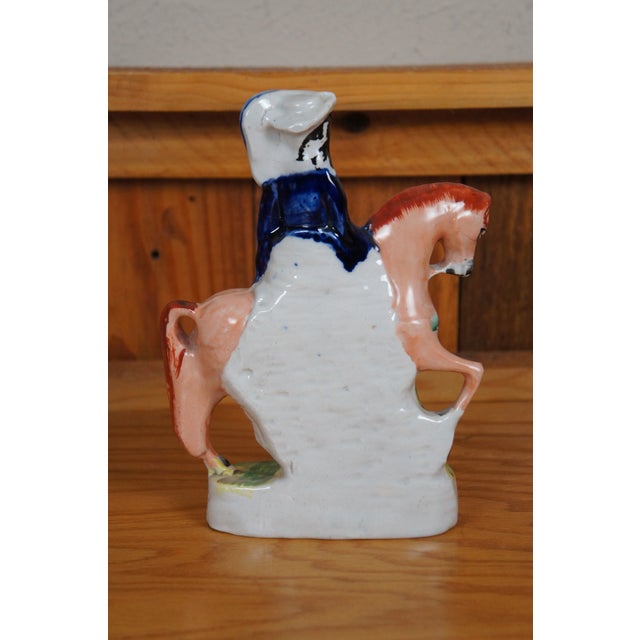 Mid 19th Century Antique Staffordshire Porcelain Duchess of Cambridge Horseback Figurine For Sale - Image 5 of 11