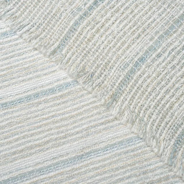 Contemporary Schumacher Anyo Indoor/Outdoor Sheer Fabric In Sky For Sale - Image 3 of 5