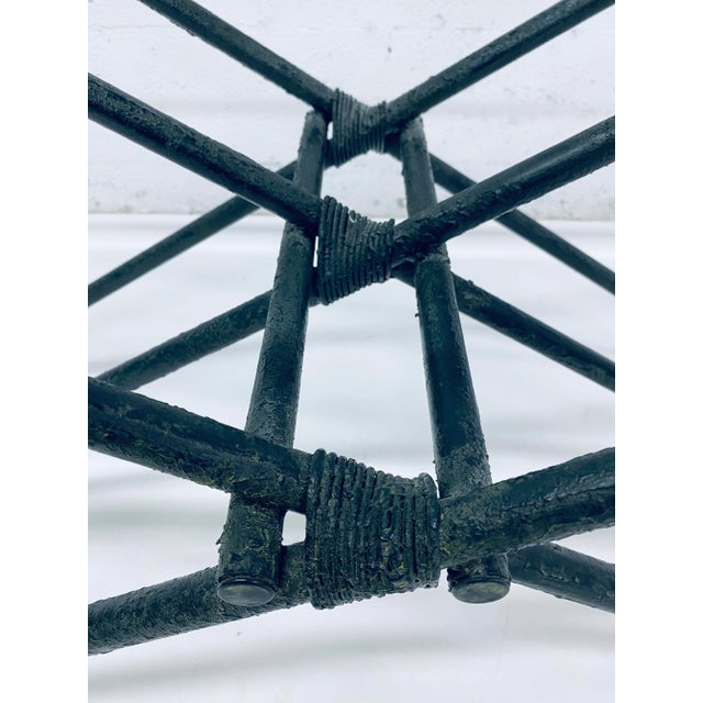 Modern Bronzed Metal Spear Low Console Table For Sale - Image 9 of 13