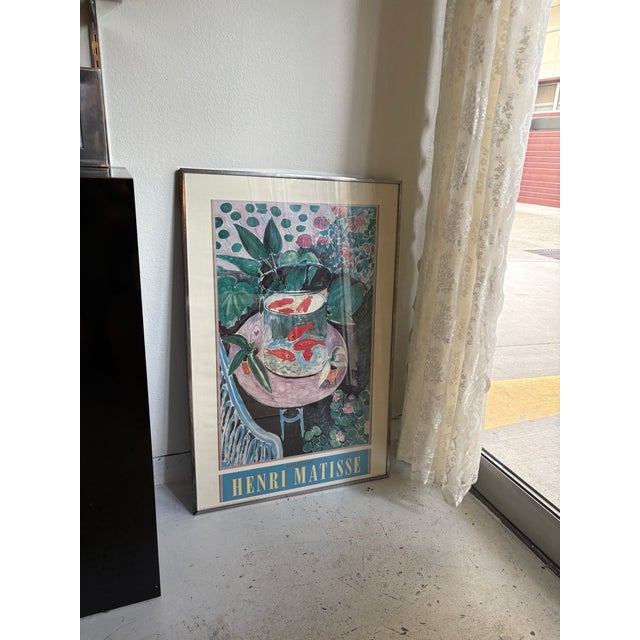 Henri Matisse Vintage Goldfish Framed 1987 Lithograph Print/Poster For Sale In Portland, OR - Image 6 of 6