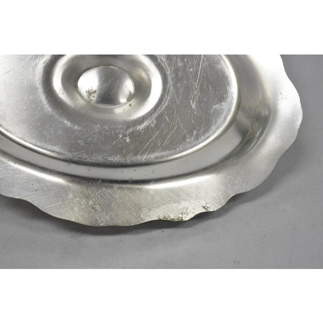Vintage Victorian Style Silver Plated Gravy Sauce Boat W/ Attached Dish For Sale - Image 12 of 13