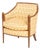 Art Deco Style Walnut Upholstered Club Chair For Sale