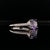 Metal Purple Sapphire Diamond Ring 18k Gold Women 1.72 TCW Certified For Sale - Image 7 of 10
