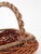 Brown Vintage Woven Willow Basket With Wrapped Arched Handle For Sale - Image 8 of 14