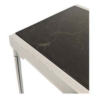 Sideboard in Fabric, Leather, Marble and Metal attributed to Guido Faleschini for I4 Mariani Hermes, 1970s For Sale