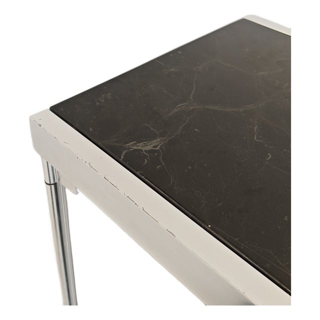 Sideboard in Fabric, Leather, Marble and Metal attributed to Guido Faleschini for I4 Mariani Hermes, 1970s For Sale
