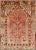 Textile Antique Oushak Rug From Turkey With Directional Tribal Motifs in Soft Rose Red & Green For Sale - Image 7 of 7
