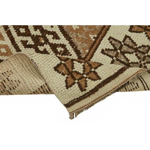 Beige Bohemian Runner Rug For Sale - Image 6 of 7